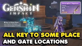 All 3 Key To Some Place Locations Guide In Genshin Impact (Katsuragikiri Nagamasa Diagram)