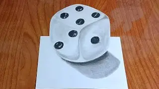 Expert Artist Reveals Simple Way to Draw 3D Dice On Paper