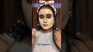 100 layers challenge with foundation ✨🫣