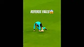 Referee Falls😱 #referee #match #cheating #footballshorts #football #shortsvideo #shorts #fails