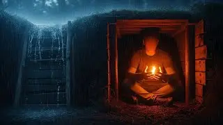 A Lonely Man vs the Rain &mdash; Silent Survival in a Hidden Shelter