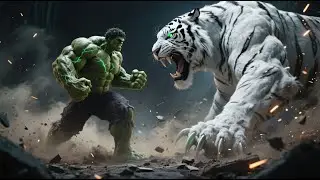 Epic Clash of Titans: The Hulk Faces the Mythic White Tiger in a World-Shaking Battle