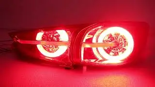 New Red/Clear LED Tail lights Pair for MAZDA 3 5 doors Hatch Wagon~2013-2018~