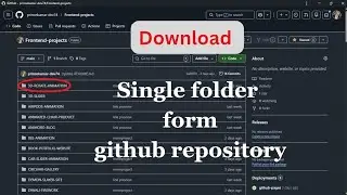 Download single folder📂 form github repositories. 
