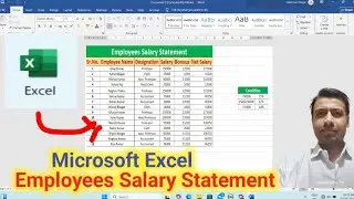Microsoft Excel Mein Employee Salary Statement Banana Shike । How To Make Employee Salary Statement 