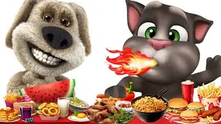 ASMR Talking My Tom Live Stream Yummy Food Reaction Funny Moments With Ben