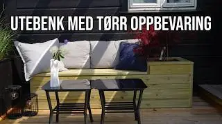 Vanntett sittebenk med puteoppevaring! lag det selv