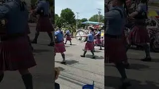 Worcester Kiltie Pipe Band Marches & Plays at Chelmsford, MA 4th of July Parade (2019)