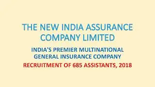 NIACL ASSISTANT 2018