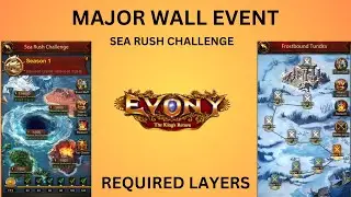 Evony -  Latest Wall Sea Rush Event & Ground March Layering(FrostBound Stages)