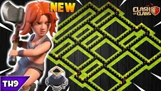 NEW TOWN HALL 9 FARMING/TROPHY BASE 2018! TH9 HYBRID FARM BASE WITH REPLAYS!! - CLASH OF CLANS(COC)