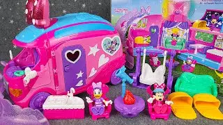 1H Satisfying with Unboxing Disney Minnie Mouse Toys Collection, Camper Van, Marvelous Market | ASMR