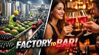 Inside the Watermelon Wine Factory &ndash; Turning Summer Fruit Into Luxury Bottles (Full Process)