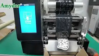 Amydor Fast Clothing Tag Foil Machine Plate-Free hot Foil Printer