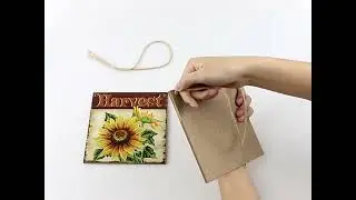 D&eacute;co mural en bois d&rsquo;automne &ndash; Plaque tournesol campagne &ndash; Vente en gros