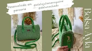Tutorial da bolsa de crochê Ayla com detalhes em couro legítimo- @juliananogueira578