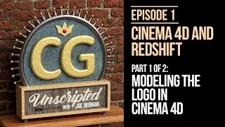How to create a 3D logo in Cinema 4D R26 and Redshift 3.5 - Tutorial - CG Unscripted - Joe Herman