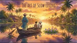 The Golden Harvest of the Mekong: A Day of Floating Wonders | Ghibli-Style ASMR