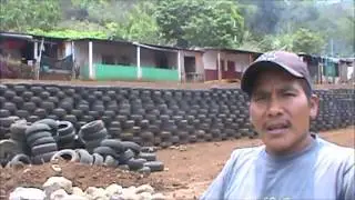 Gestiòn Ecológica del Riesgo/Muro de llantas Comunidad San Antonio San Pedro Puxtla