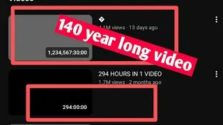 140 Year Long Video, For Youtube | Billion Hours Video | @shinywr 