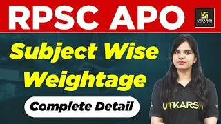 RPSC APO 2024 | Subject Wise Weightage Assistant Prosecution Officer | Utkarsh Law Classes