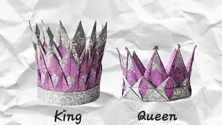 DIY KING QUEEN Paper Crown making | How to make King Crown at Home | Tiara Crown | King Queen Crowns