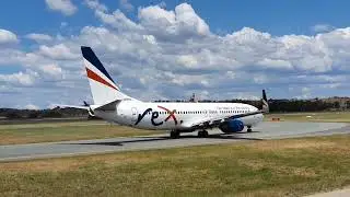 REX AIRLINES Boeing 737-800 before it's failure to survive departing Canberra airport