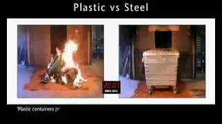Waste Bin Fire Test: Plastic vs Steel bin
