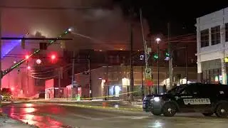 Cleveland Heights firefighters battle blaze at new apartment building at Cedar and Lee