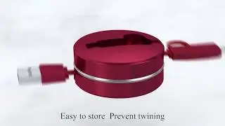 Cafele 2 in 1 Retractable USB Data Sync Cable USB Cable 8 Pin Micro and for iPhone