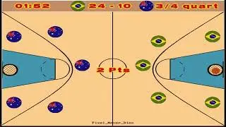 Bball 8  Basketball v2:  Brazil vs Australia
