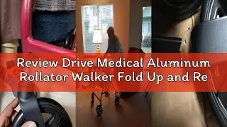 Review Drive Medical Aluminum Rollator Walker Fold Up and Removable Back Support, Padded Seat, 7.5