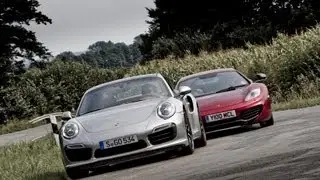 Drag race: Porsche 911 Turbo S vs McLaren 12C - 0-60mph sprint