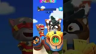 Tom Hero Dash Boss Battle Talking Tom vs Raccoon Boss #shorts #youtube #outfit7 #angela