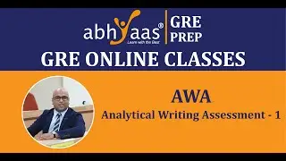 GRE AWA- 1 ( Analytical Writing Assessment) | GRE Online Classes | Abhyaas GRE Prep