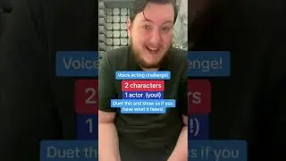 Voice acting challenge - 2 characters, 1 actor! #shorts