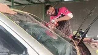 Sabi sa Carwash Palit Winshield na daw 😁 Chemical Burn repair by Jpro