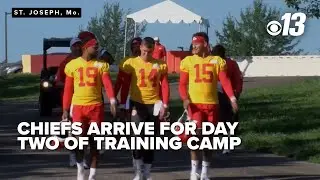 Kansas City Chiefs arrive for day two of training camp