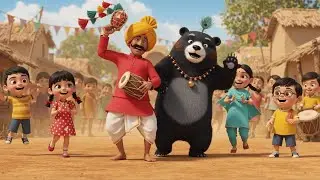 🐻 कालू मदारी आया | Kalu Madari Aaya | मज़ेदार 3D Cartoon Hindi Rhyme | Jojo Rhymes
