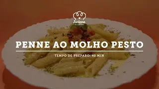 PENNE AO MOLHO PESTO E BACON