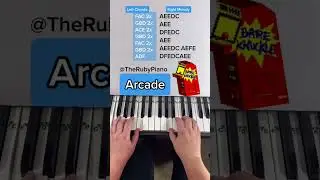 🕹 Arcade Piano Tutorial With Letter Notes #Piano #shorts