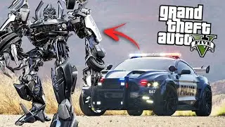 Barricade Transformer Rules Los Santos!! (GTA 5 Mods)