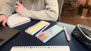 STUDY WITH ME 1hr | Background noise, no music, no break | ASMR | real time｜motivation