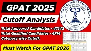 GPAT 2025 Cutoff/ GPAT 2025 cutoff Analysis/GPAT 2025#video #viralvideo #viral #trending #yt #gpat 