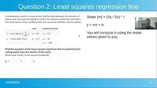 Use Khan Academy to get started with the basic concepts of linear regression (Motivational video)