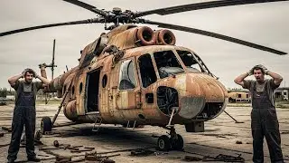 ASMR Military Helicopter Restoration Full Rebuild from Extreme Rusted Abandoned Condition 