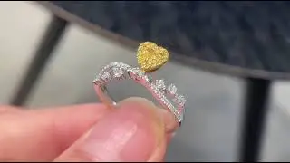 Heart Shape Engagement Diamond Ring in Red Ruby Gemstone 0.27 Cts 18k Gold Wt. 2.54 Gms