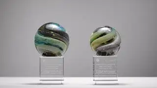 Custom Art Glass Award for Cbeyond | Helix by Award Maven
