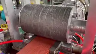 WPC decking machine with online embossing