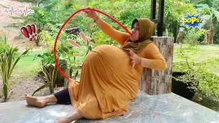 drama komedi❤😂mama tiup balon jumbo pakai selang merah didalam baju jadi ibu hamil ada bayinya
